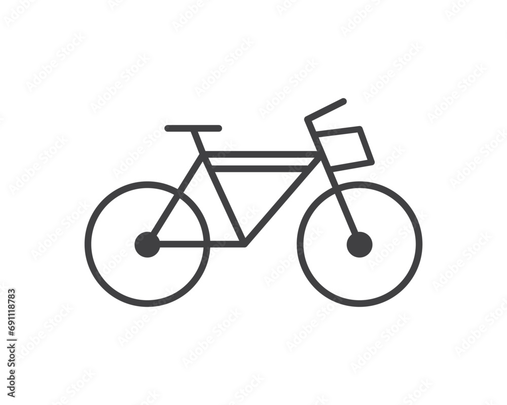 Bicycle transport icon vector symbol design illustration