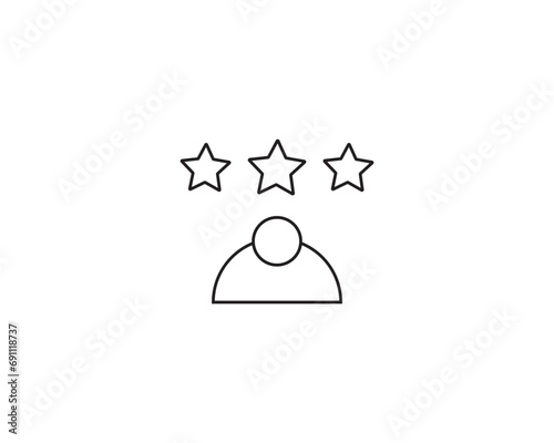 Best customer exprience icon vector symbol design isolated illustration photo