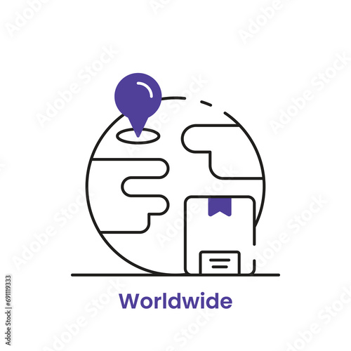 "Global Shipping Icons: Seamlessly Connect Your Business to the World with Worldwide Shipping Services"