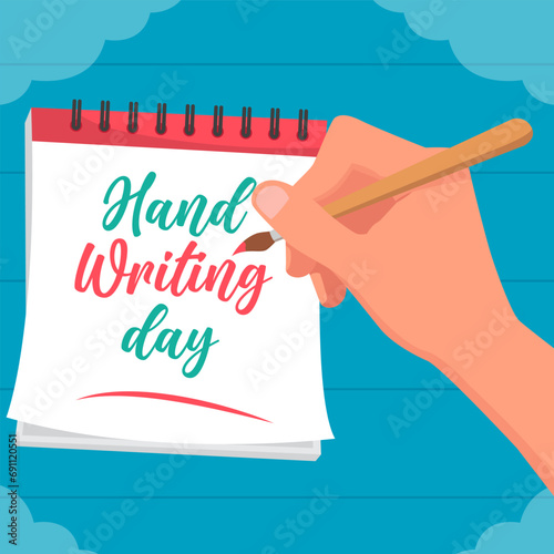 Vector illustration Handwriting Day. Handwriting Day illustration vector background. Vector eps 10