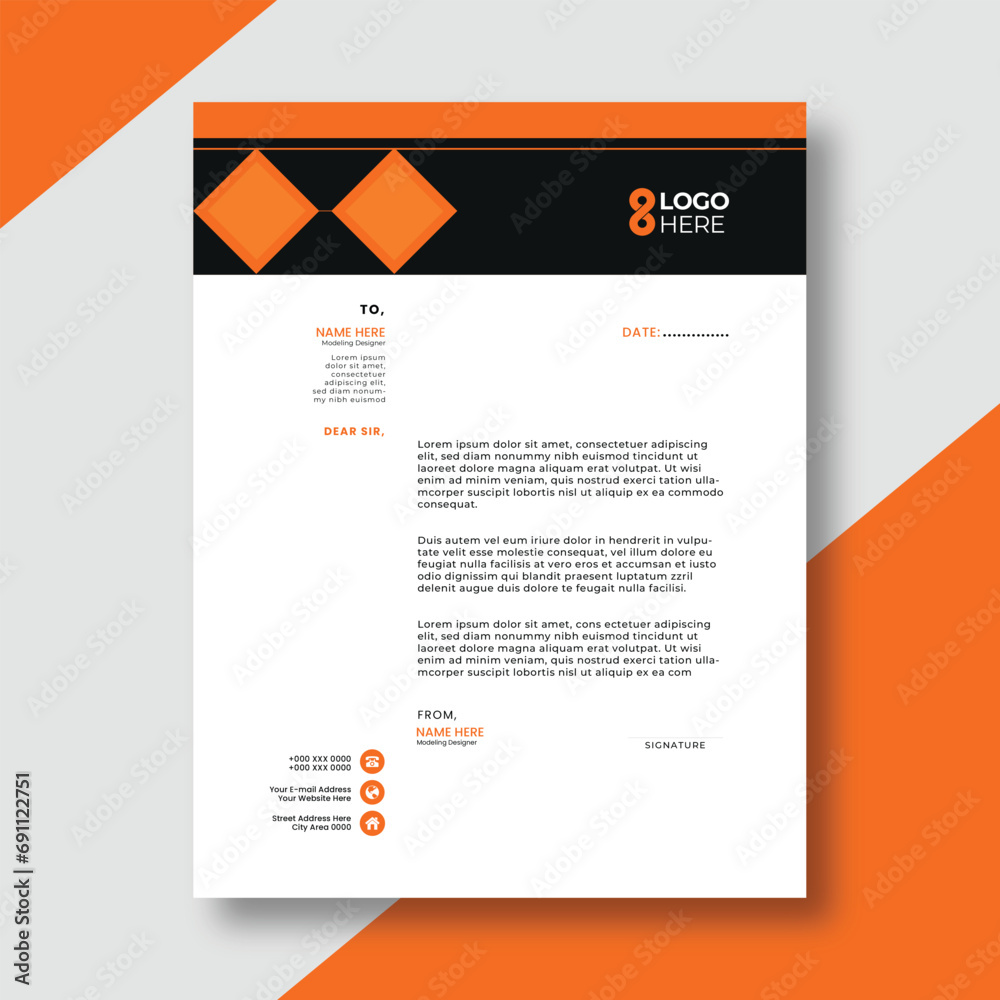 Corporate letterhead design Corporate letterhead design
