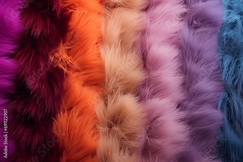 Texture background with fur of different colors