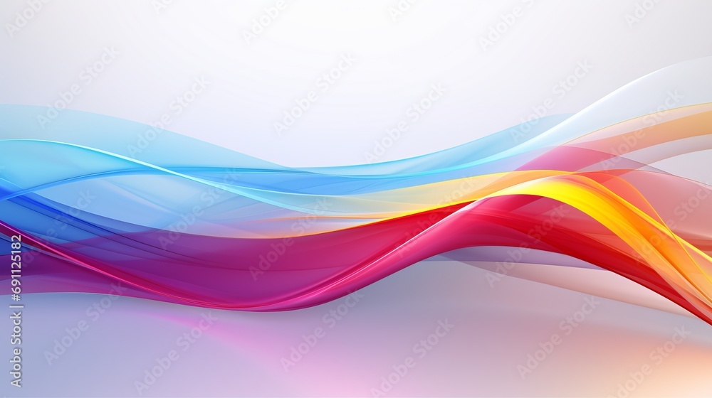 Fototapeta premium futuristic linear motions: colorful abstract graphic for poster, webpage, and ppt background - 3d render