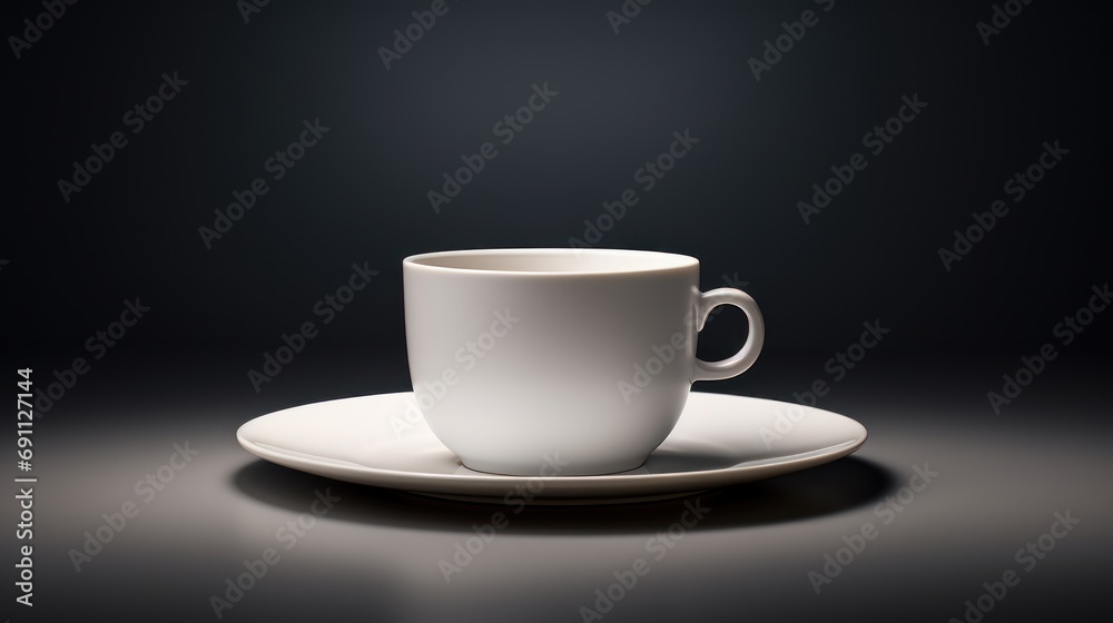 a white coffee cup sitting on top of a saucer on top of a saucer on a saucer on top of a saucer on a black table. a white coffee cup sitting on top of a saucer on top of a saucer on a saucer on top of a saucer on a black table.