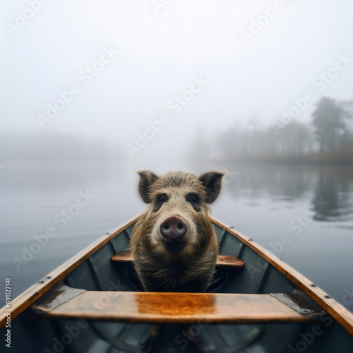 animali in barca