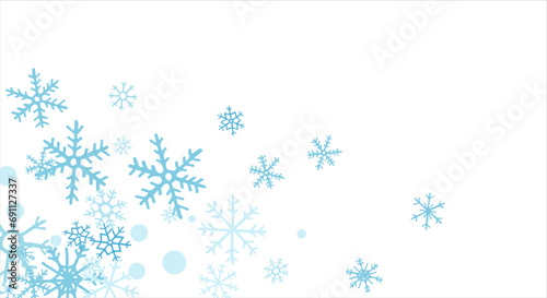 Background with snowflakes design for winter with text space place. Snowflakes background. Vector illustration.
