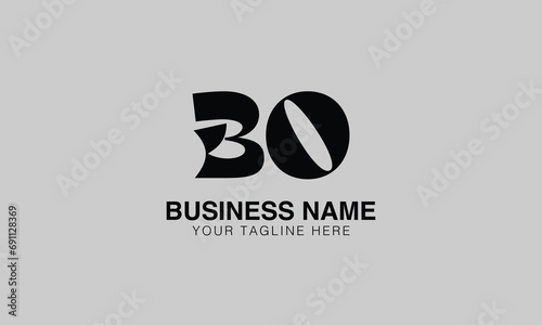 BO B bo initial logo | initial based abstract modern minimal creative logo, vector template image. luxury logotype logo, real estate homie logo. typography logo. initials logo