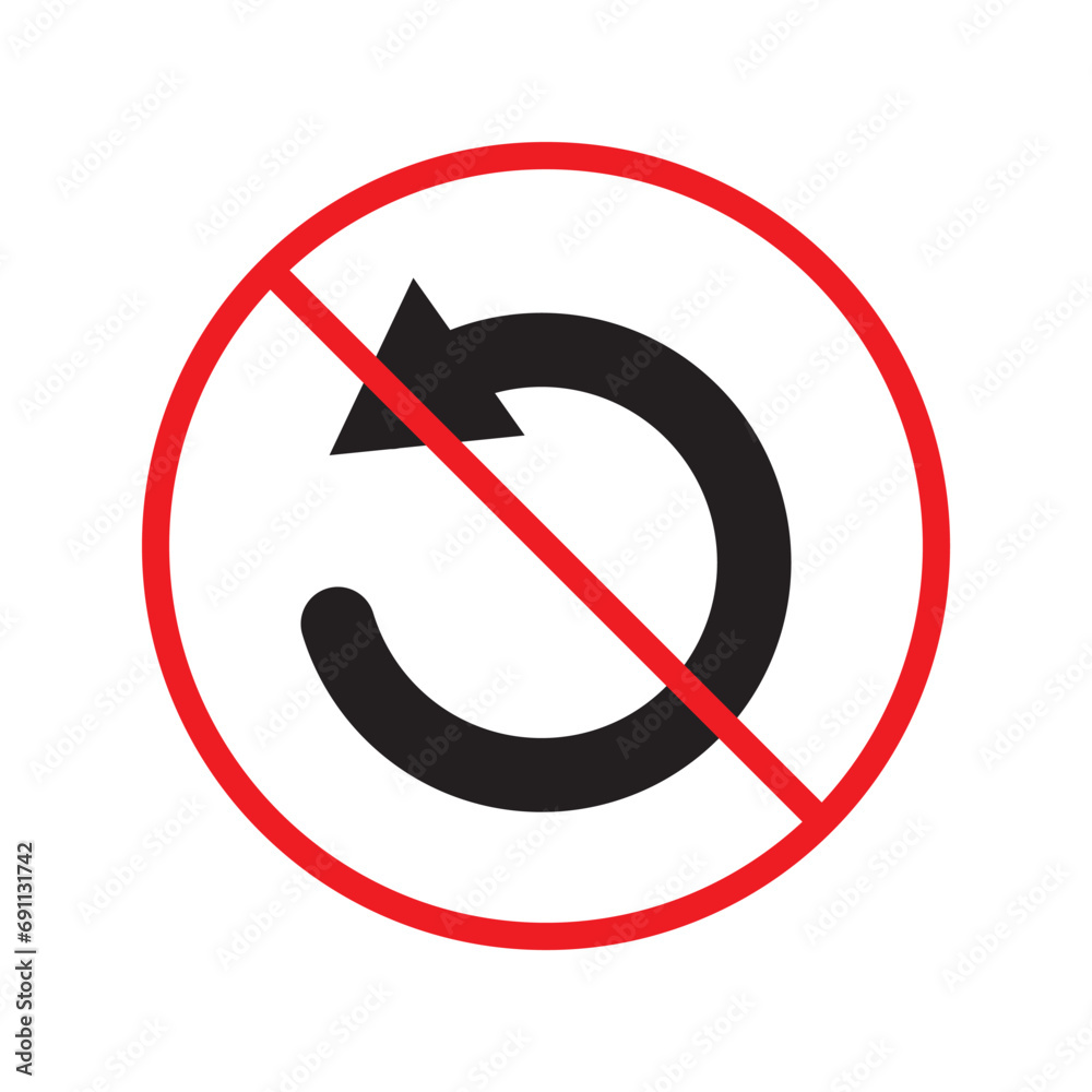 Forbidden Prohibited Warning, caution, attention, restriction label danger. Rotate vector icon. Refresh flat sign design. Update symbol pictogram. Rotate icon. UX UI Forbidden Prohibited Warning, caution, attention, restriction label danger. Rotate vector icon. Refresh flat sign design. Update symbol pictogram. Rotate icon. UX UI