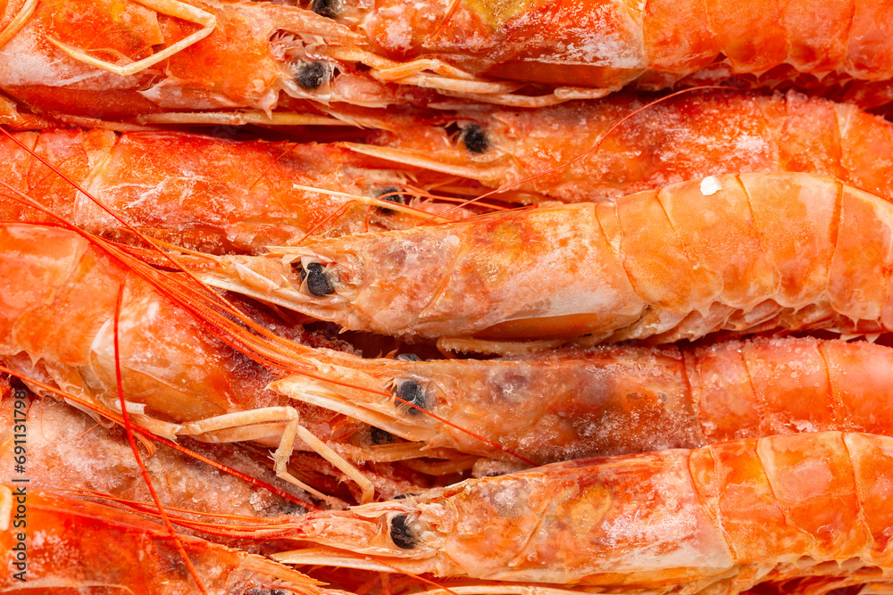 Frozen king prawns, sea food photo Frozen king prawns, sea food photo