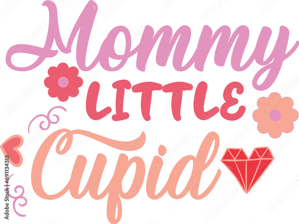 Obraz premium Retro Valentines Sublimation Design