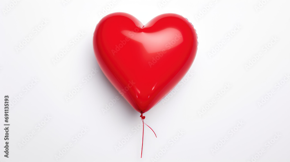 A heart baloon on white background