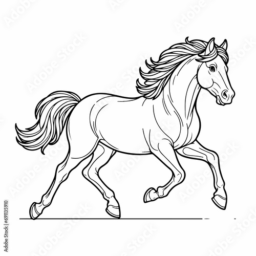 Silueta Caballo para colorear