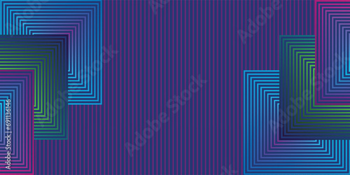 Blue background with halftone decoration. Dark blue vector cover with stright stripes photo