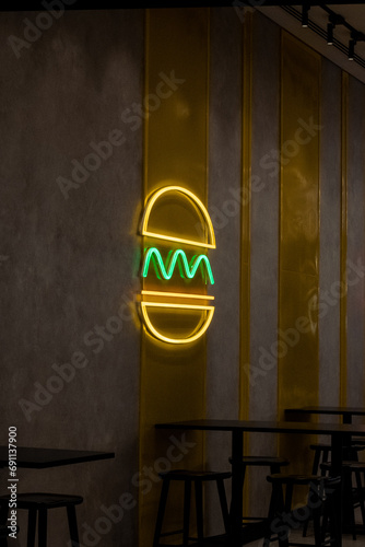 Burger aus Neon 