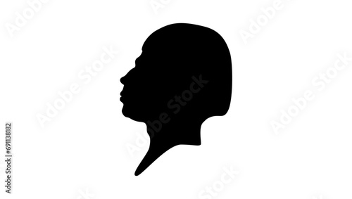 Djoser, Egyptian pharaoh , black isolated silhouette