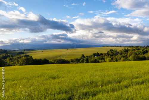 Landscape in Nizky Jesenik  Northern Moravia  Czech Republic