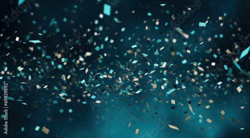 confetti falling down on a dark background