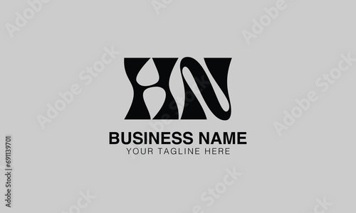 HN H hn initial logo | initial based abstract modern minimal creative logo, vector template image. luxury logotype logo, real estate homie logo. typography logo. initials logo