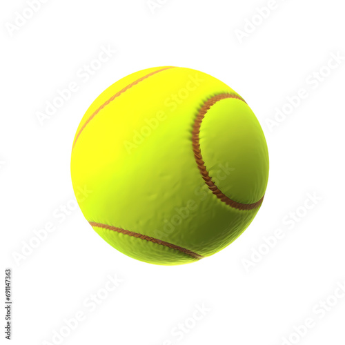 Tennis ball isolated on transparent background