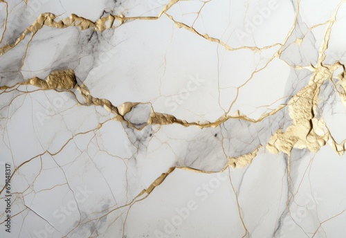 gold and white marble wall with fine cracks