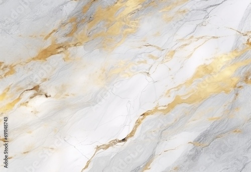marble wallpaper with gold and white stripes © olegganko