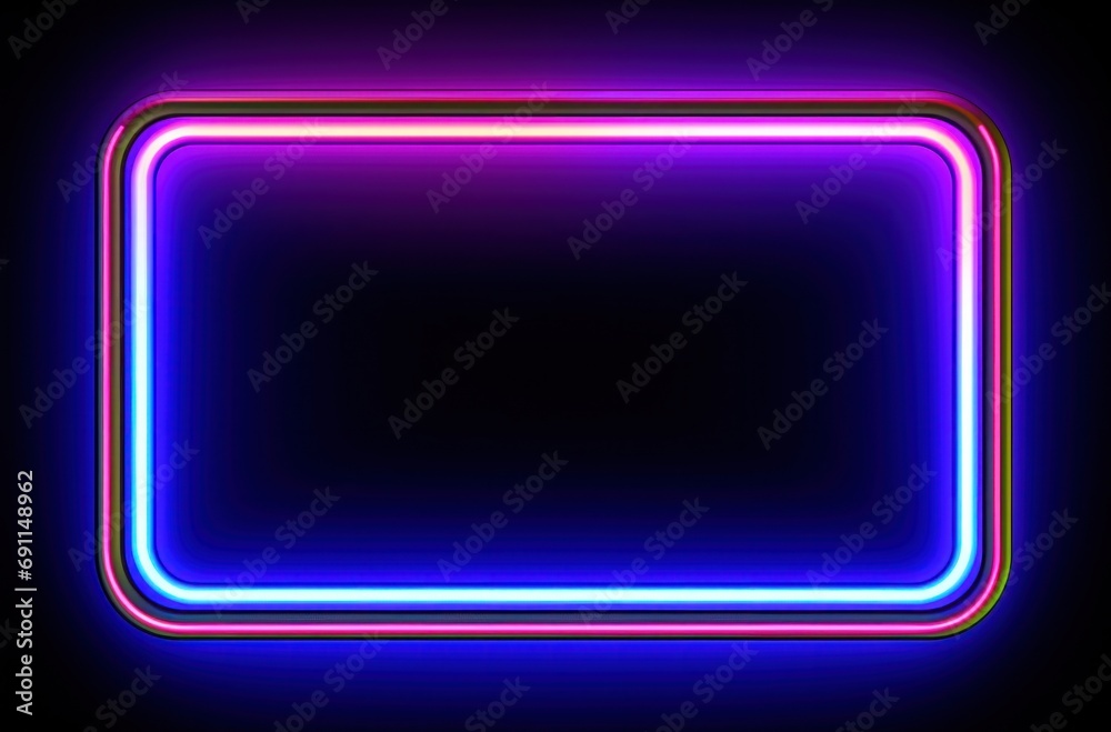 neon frame with pink and blue colors neon frame with pink and blue colors
