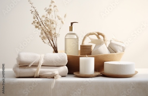 natural skincare and products in a basket