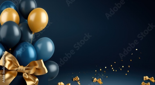 party background with balloons and candles