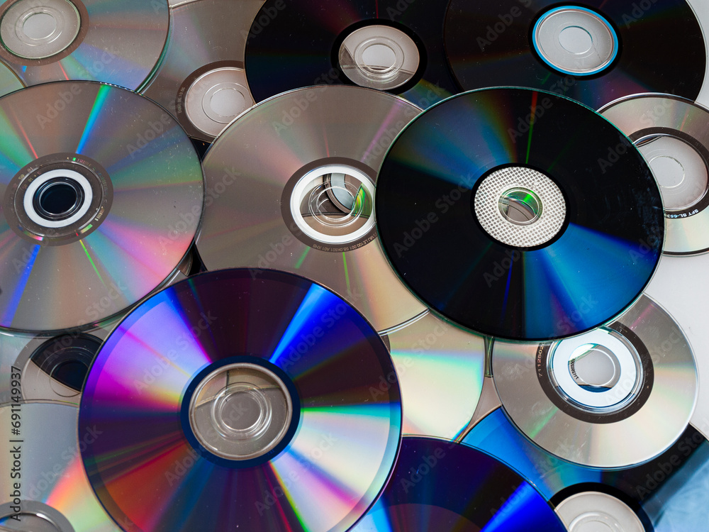 CD disk, old obsolete storage medium, close CD disk, old obsolete storage medium, close