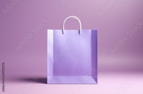 purple paper bag on a purple background