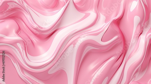 abstract pink flowing liquid, top view, as a Horizontal background, room for copy, in a fluid art abstract-themed, of photorealistic illustration in JPG. Generative ai