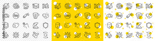 Outline Leaf, Medical syringe and Calories line icons pack for web with Veterinary clinic, Myopia, Medical flight line icon. Coffee, Drop counter, Dating pictogram icon. Washing hands. Vector