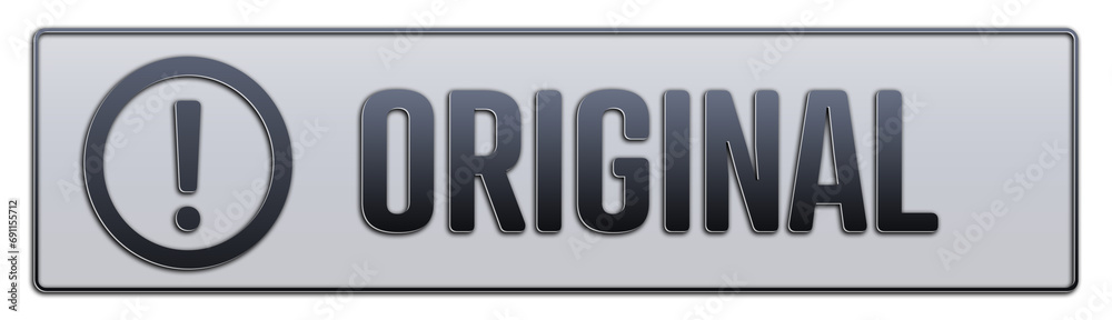 Original symbol. A grey banner with word Original. Isolated on white background. Original symbol. A grey banner with word Original. Isolated on white background.