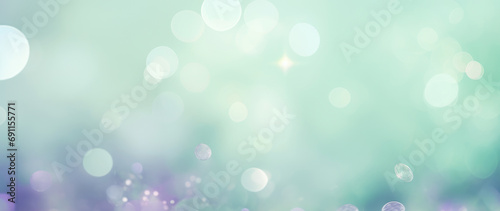 Abstract blur bokeh banner background. Lavender purple and sage green bokeh background photo