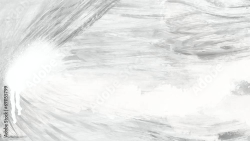 Abstract paint brush strokes animation video for background. Black and white painting textures are looping.