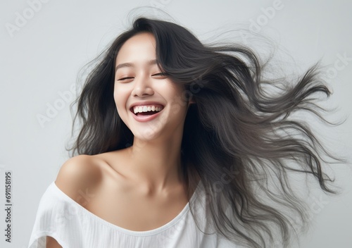 smile and happy face, asian girl,