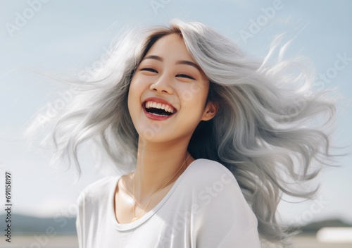 smile and happy face, asian girl,