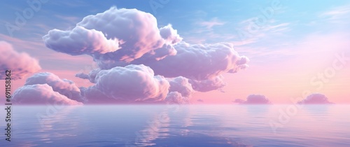 the beautiful blue sky that has white clouds and a sky with sun