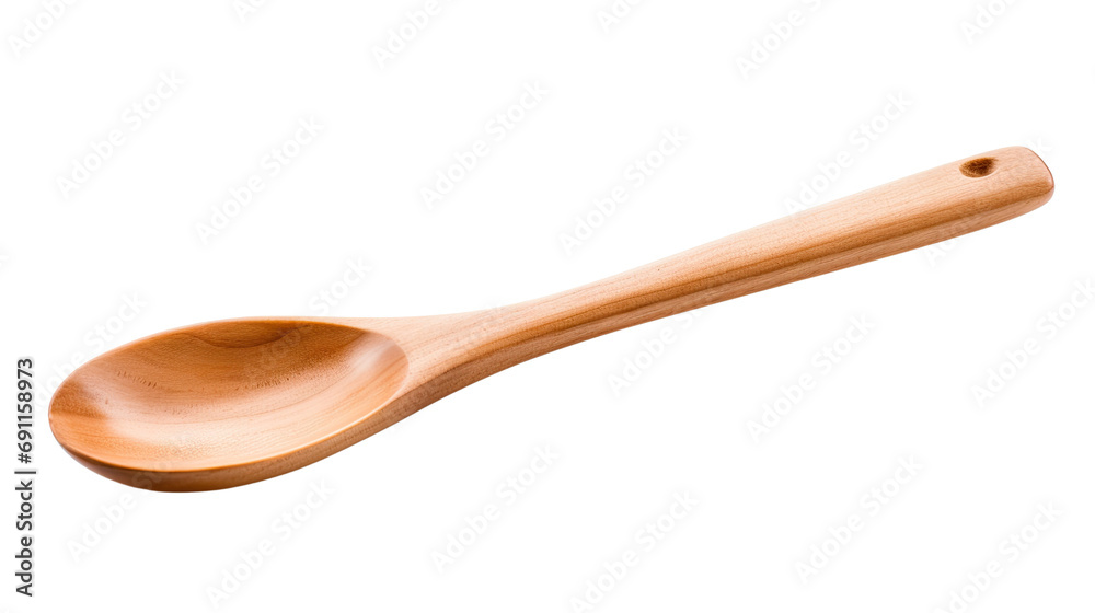 A simple wooden cooking spoon, representing home cooking or baking A simple wooden cooking spoon, representing home cooking or baking