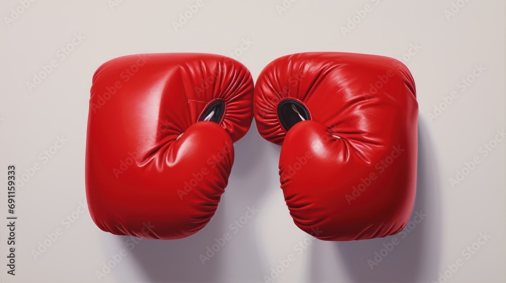  a pair of red boxing gloves hanging on a wall next to a pair of red boxing gloves hanging on a wall next to a pair of red boxing gloves hanging on a wall.