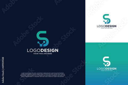 Letter S Financial Chart Logo Design. Accounting, business, finance logo