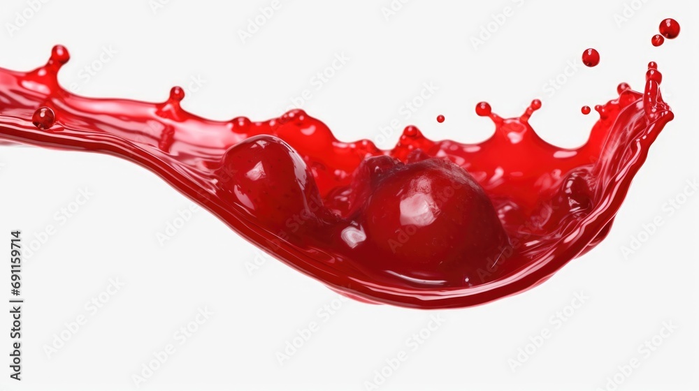 A detailed close-up of a vibrant red liquid splash. Perfect for adding a bold and dynamic element to your design projects A detailed close-up of a vibrant red liquid splash. Perfect for adding a bold and dynamic element to your design projects