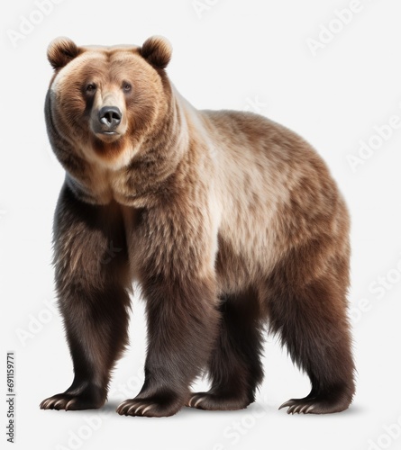 the grizzly bear standing on transparent background © olegganko