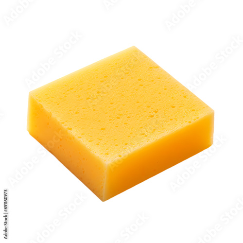 Polyurethane cleaning sponge isolated on transparent background