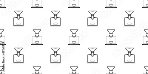 Spice Grinder Machine Icon Seamless Pattern Y_2205002