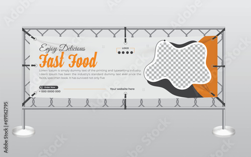 creative fast food Mesh Banners design template