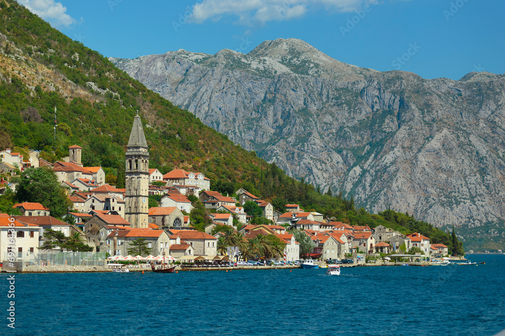 Perast town in the Bay of Kotor Perast town in the Bay of Kotor