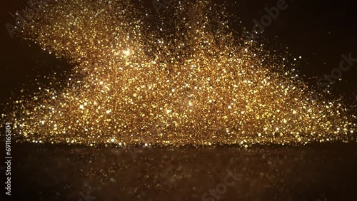 Congratulations on the 45th anniversary, golden confetti, congratulations on a memorable date photo