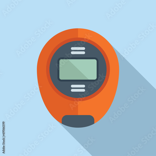 Healthcare equipment tech icon flat vector. Digital activity. Sport fitness band