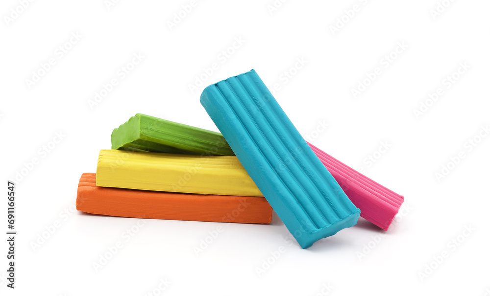 Bars of colored plasticine. Bars of colored plasticine.